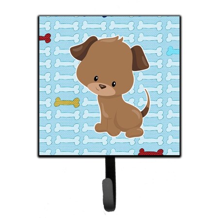 Carolines Treasures Puppy on Blue Bones Leash or Key Holder BB7079SH4